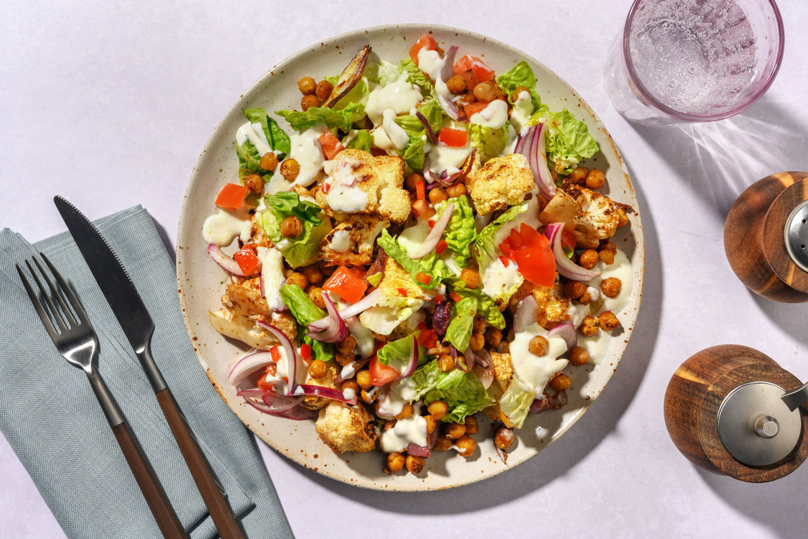 Quick Sticky Tandoori Spiced Cauliflower Salad