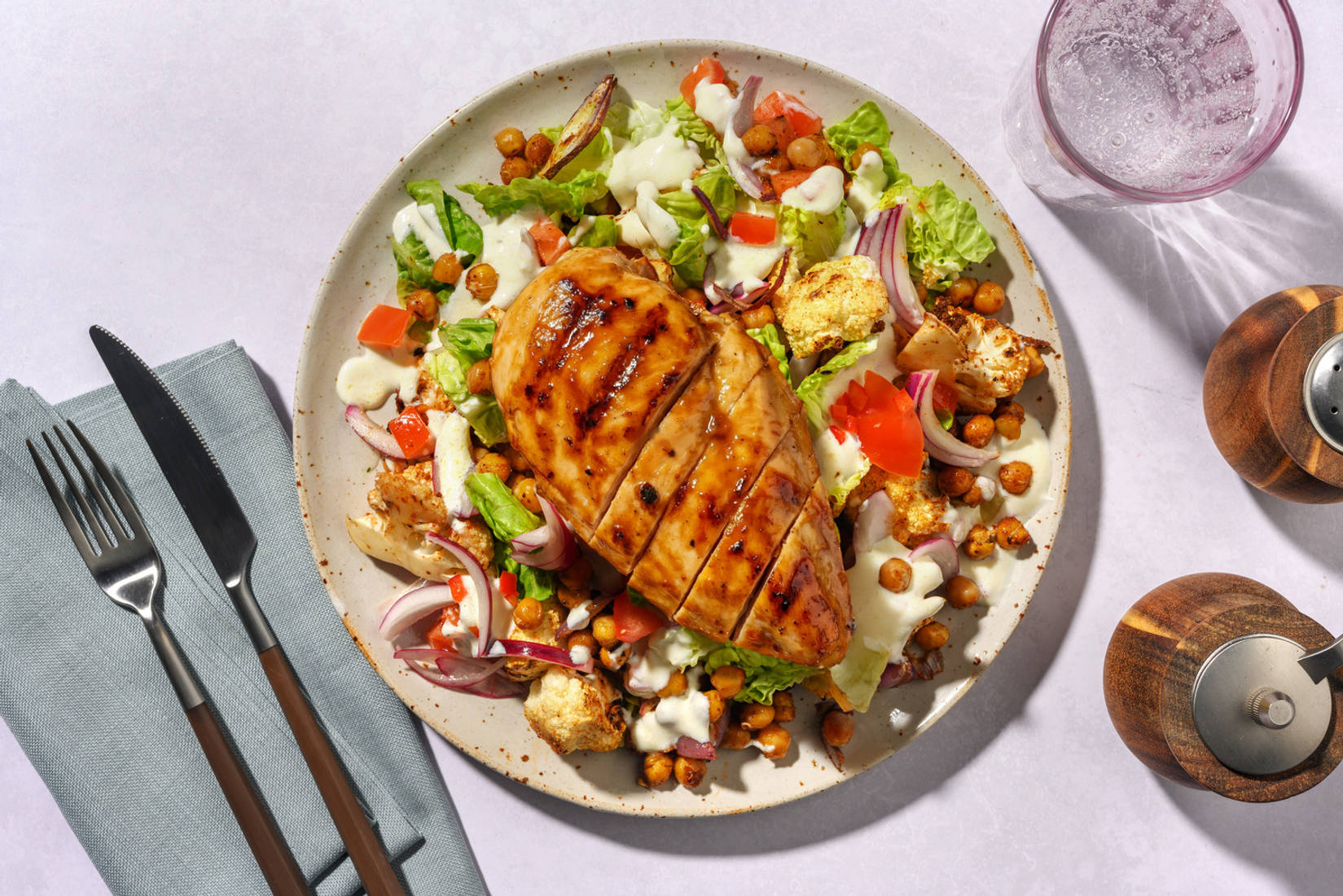 Quick Sticky Tandoori Chicken Spiced Cauliflower Salad