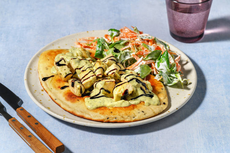 Pesto Prawn Loaded Naan