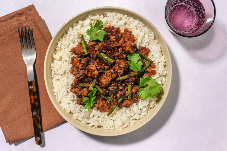Pork Rice with Green Beans