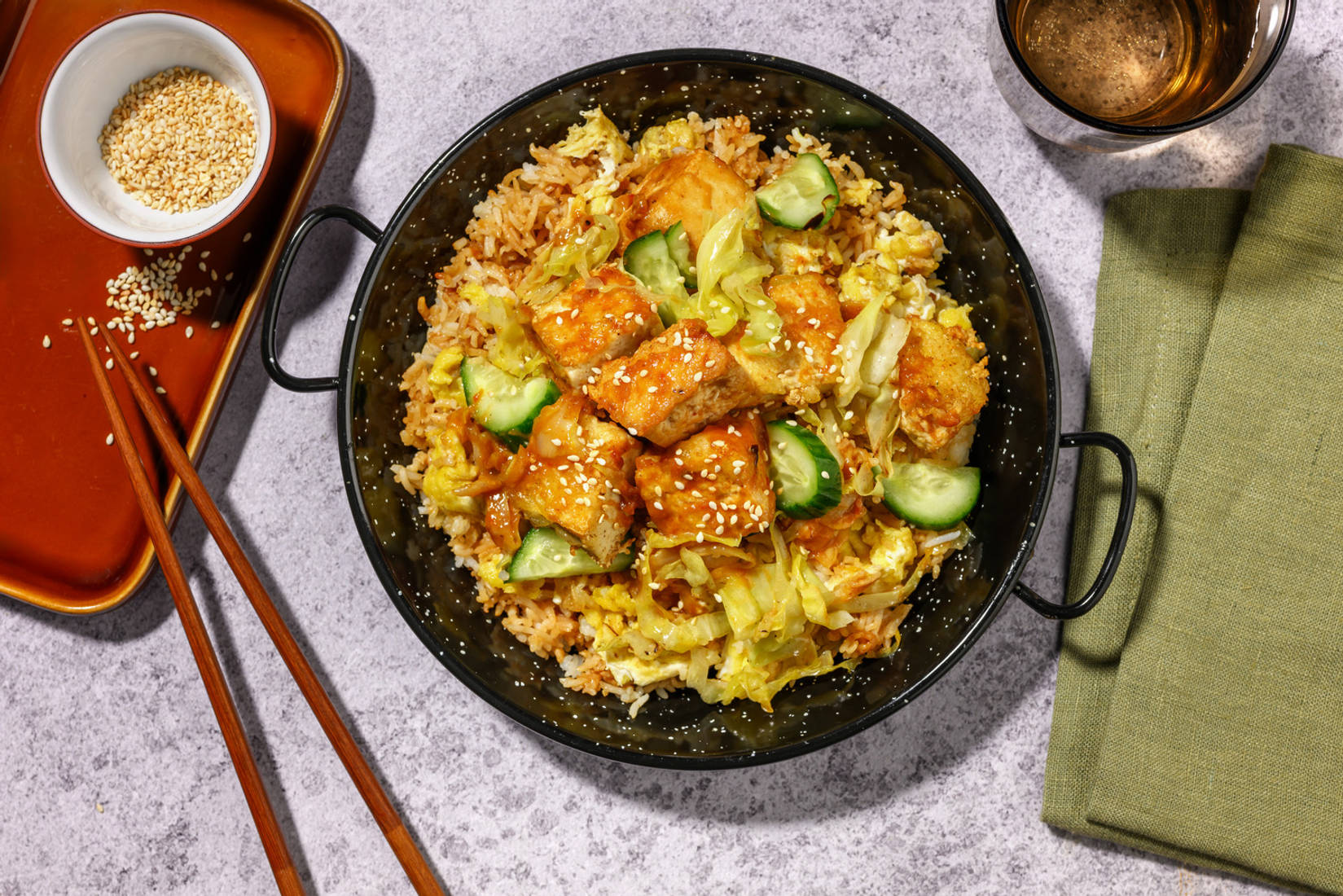 Anhui Bang Tofu and Cabbage Stir-Fry