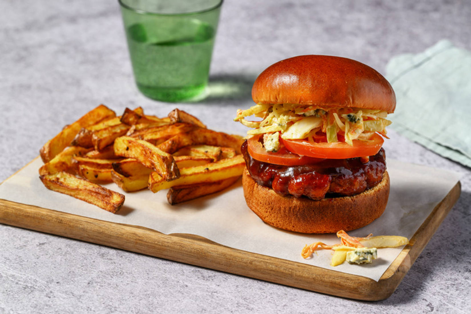Guinness® Beef Burger and Cashel Blue® Cheese Slaw