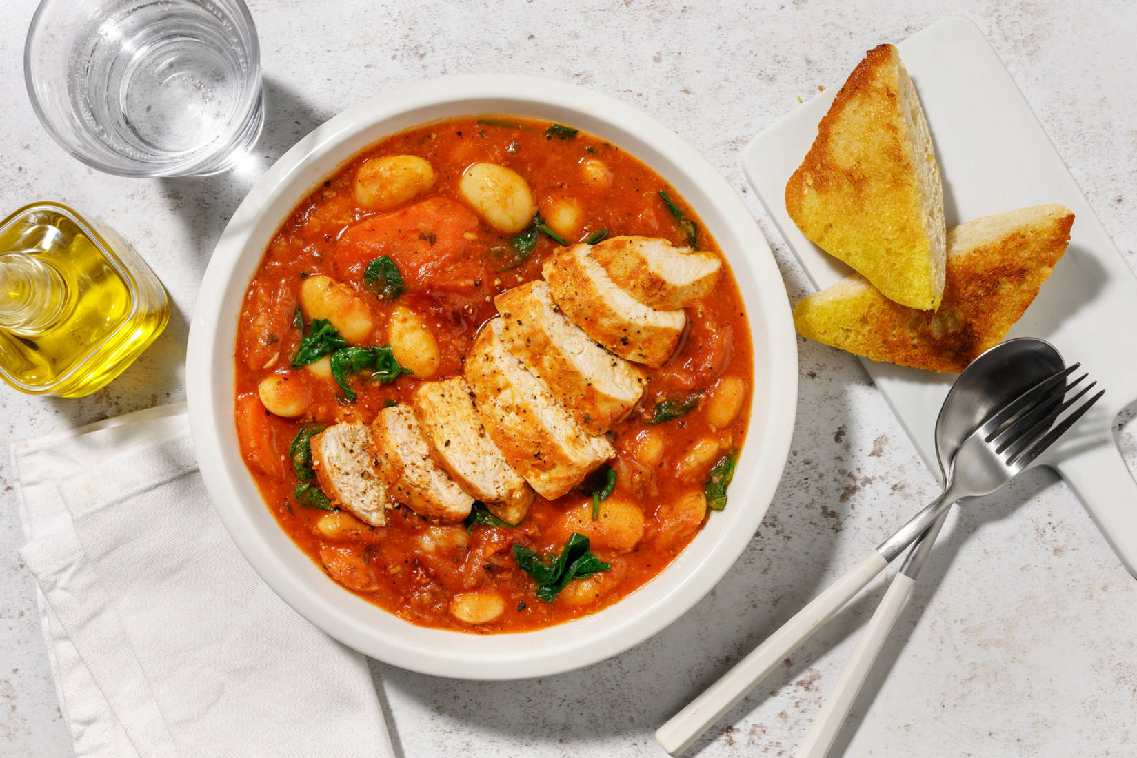 French Inspired One Pot Baked Chicken Cassoulet