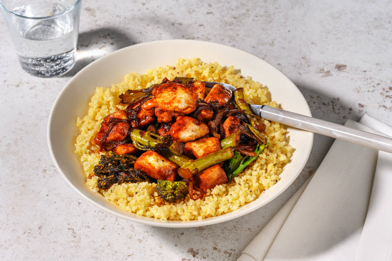 Glazed Ginger Double Chicken & Young Pea Pod Stir-Fry