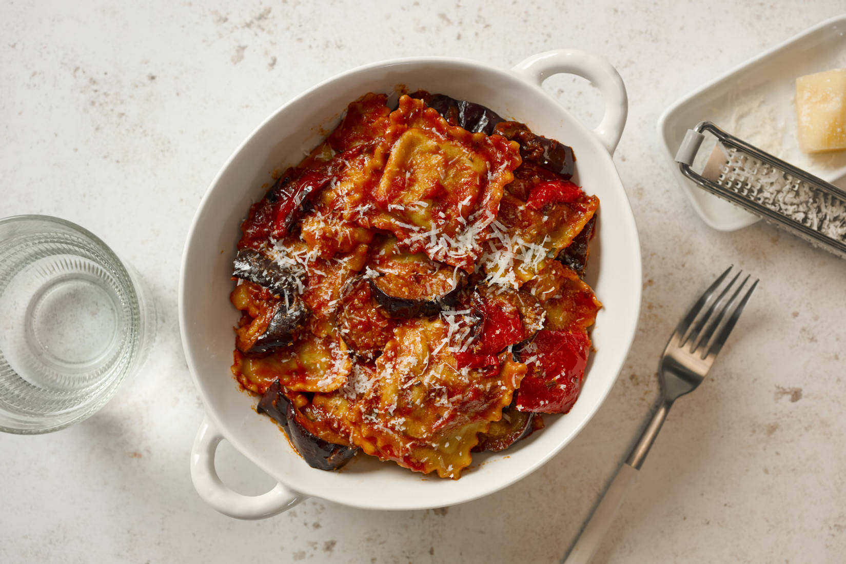'Nduja Stuffed Tortelloni in Red Wine & Oregano Sauce