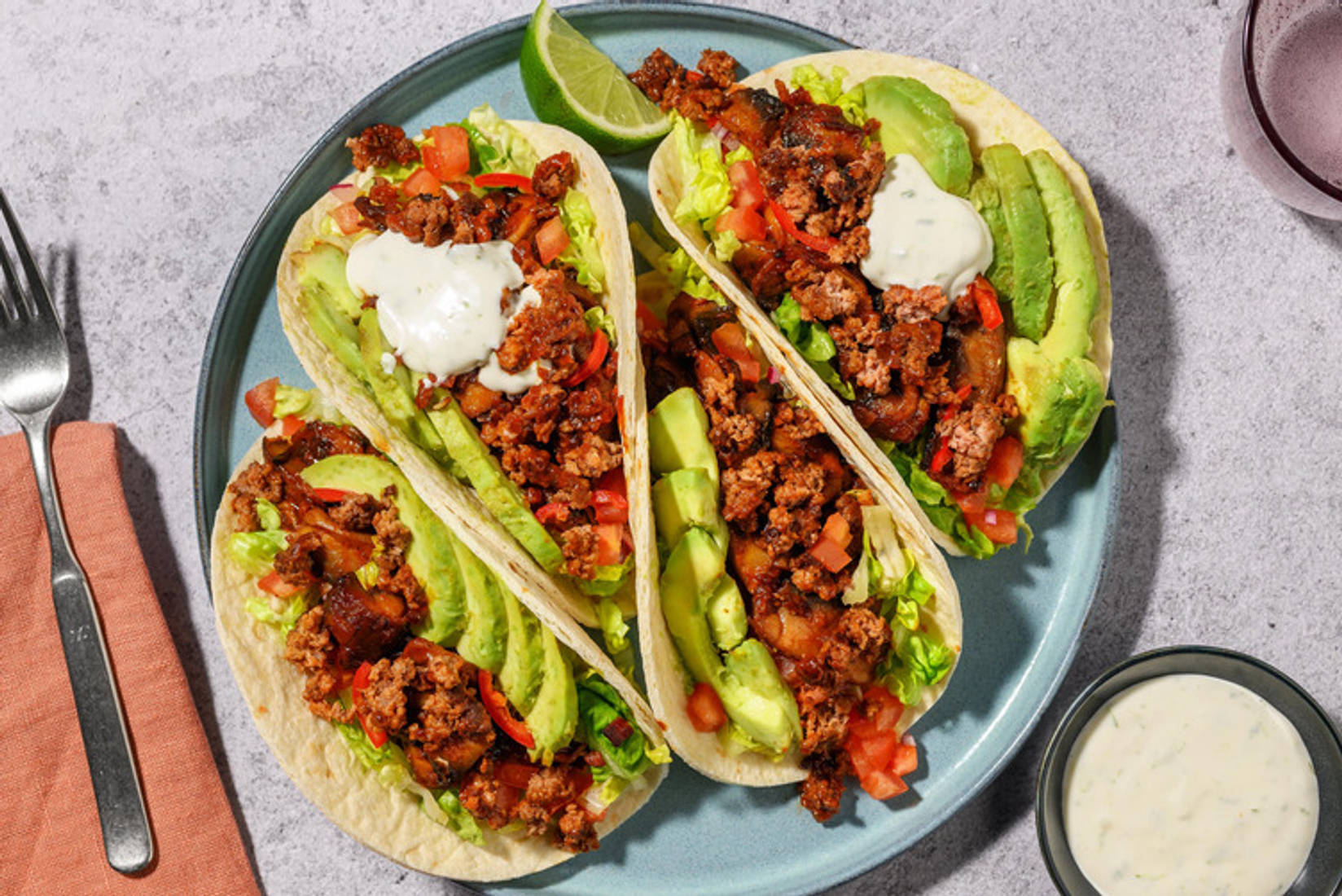 Pulled Portobello Tacos & extra Bio-Rinderhack