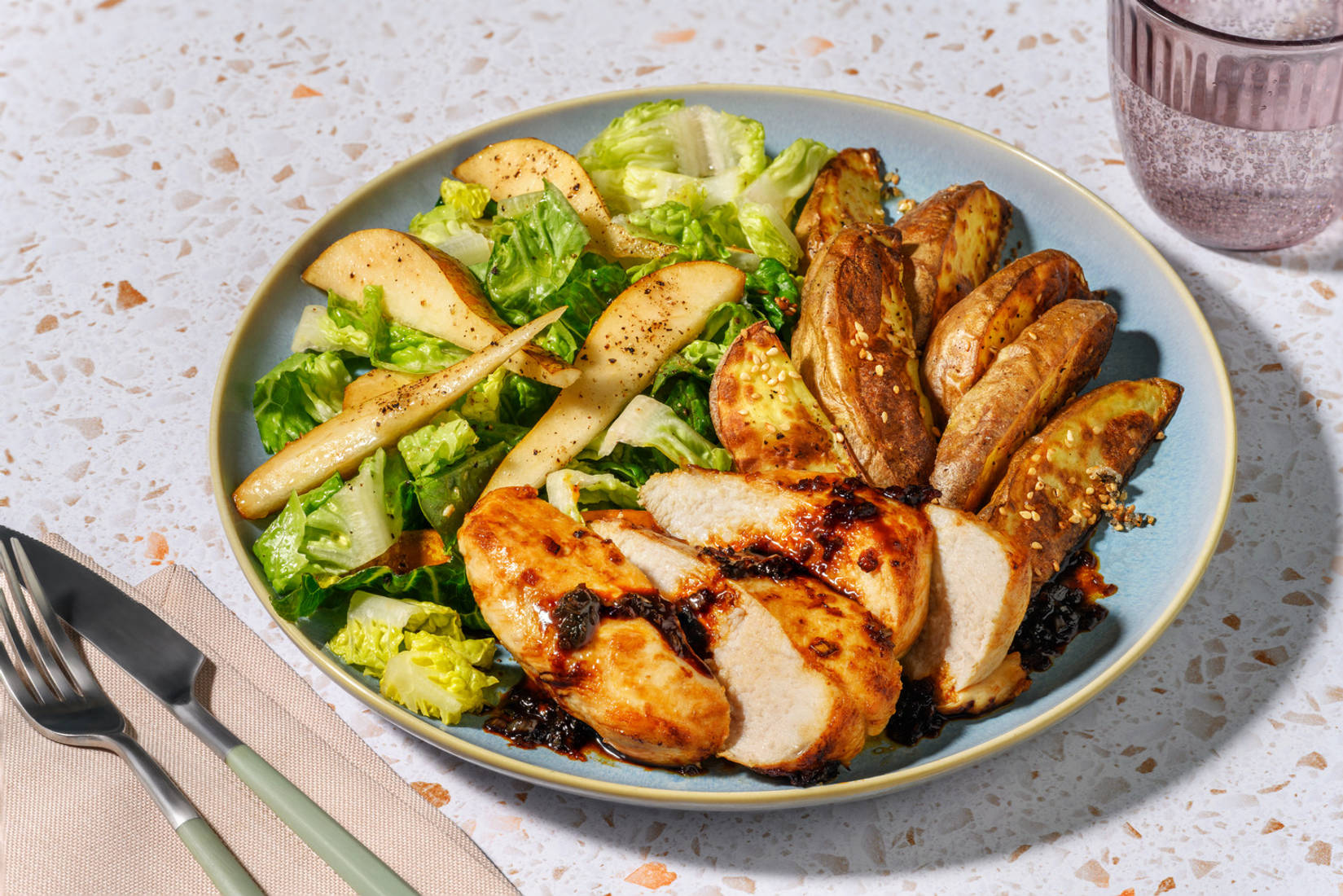 Bio-Hähnchen in Honig-Soja-Glasur