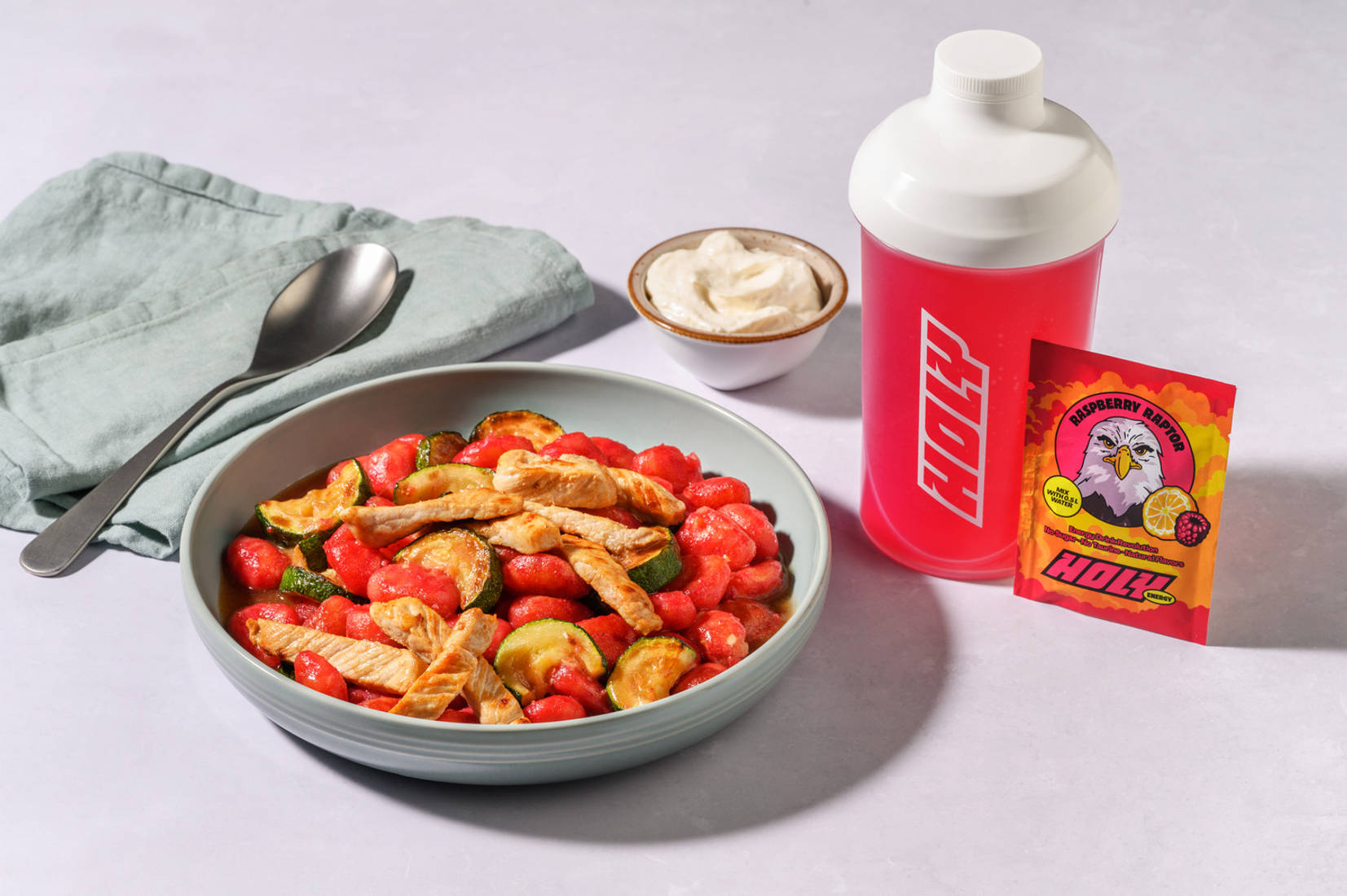 One-Pan Rote Beete-Gnocchi mit Schweinelachs