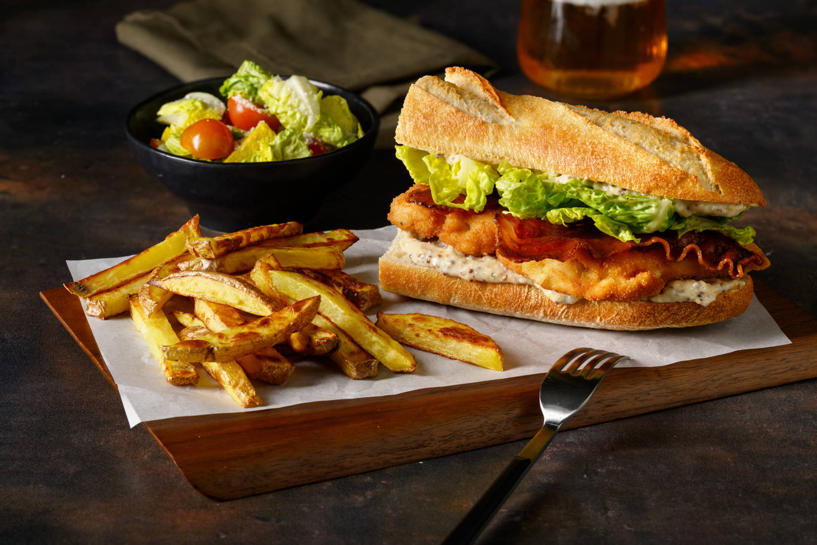 Crispy Chicken and Bacon Caesar Style Sub