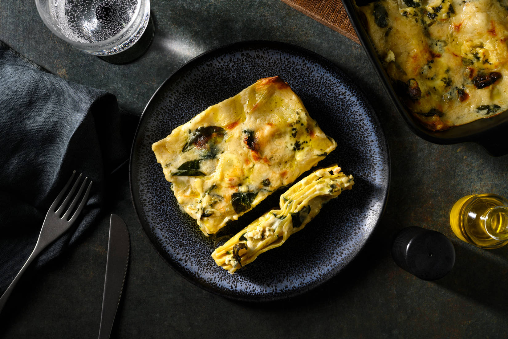 Romige driekazenlasagne met courgette