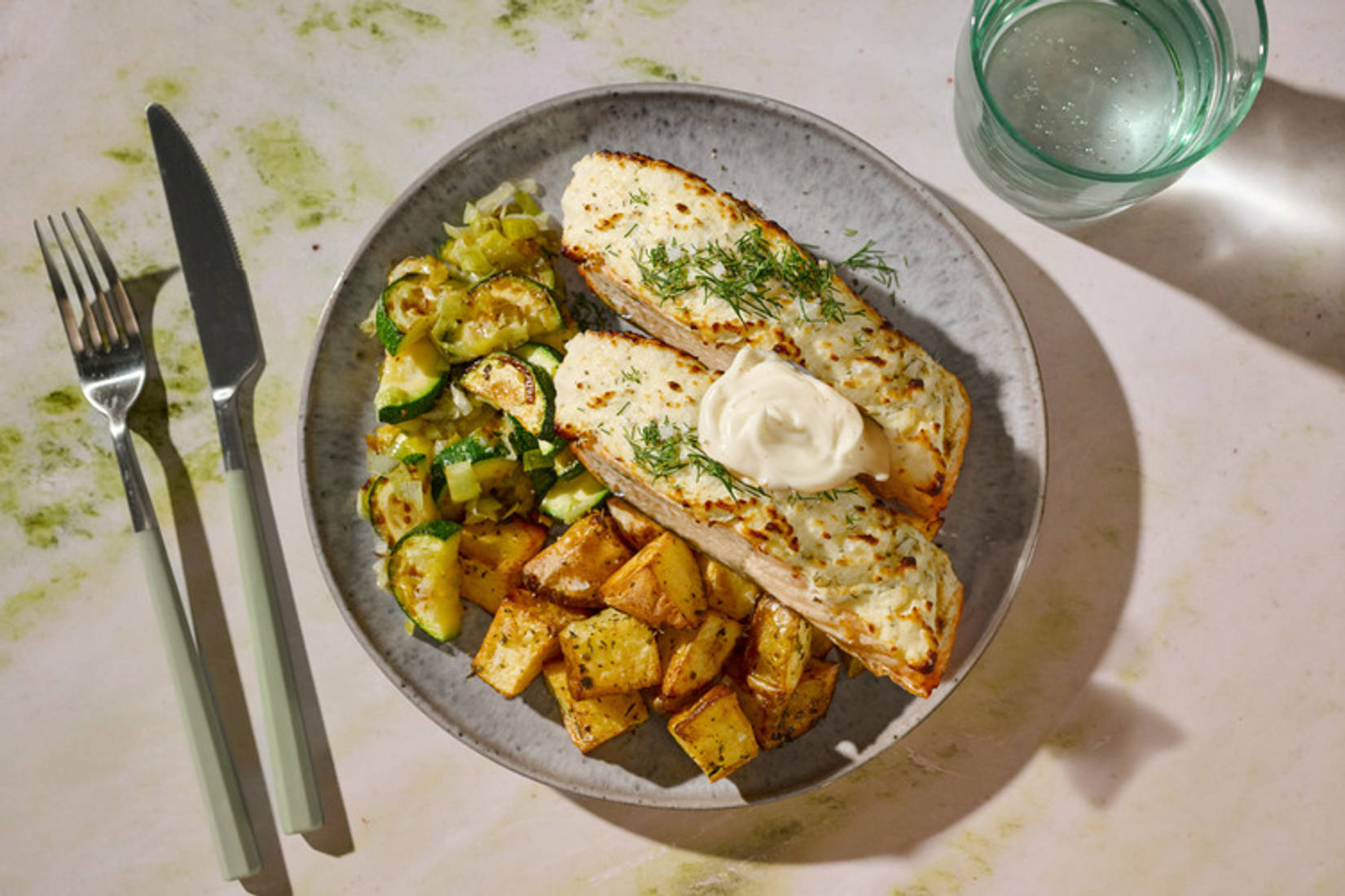 Double Creamy Dill Baked Salmon