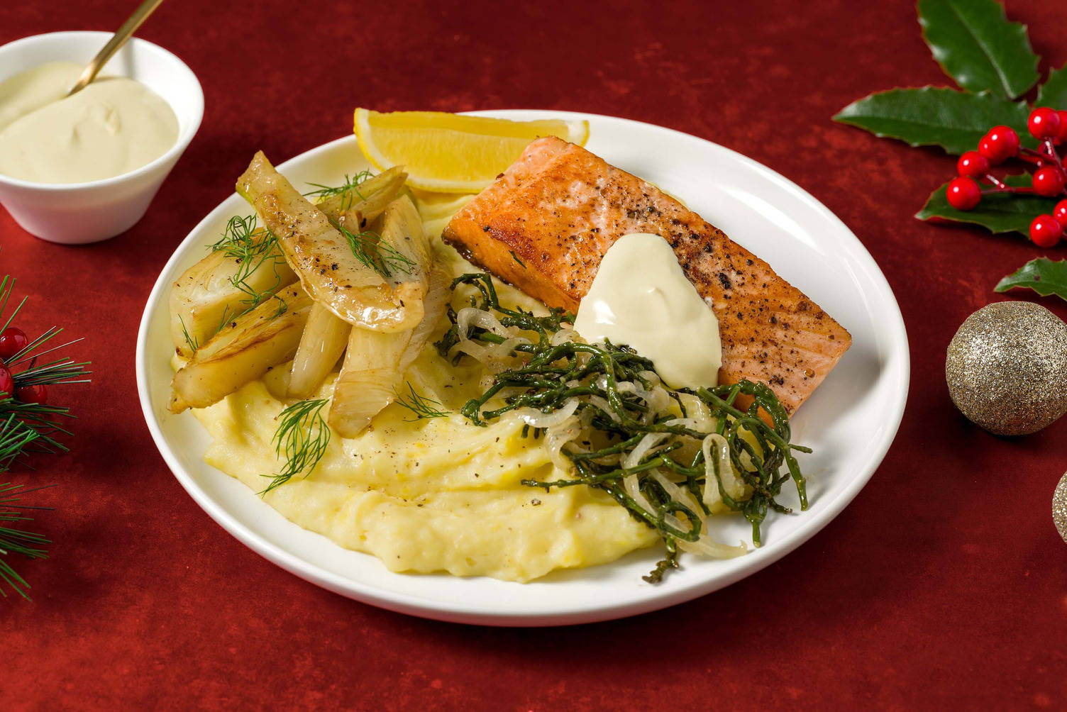 Filet de saumon à la salicorne et au beurre blanc