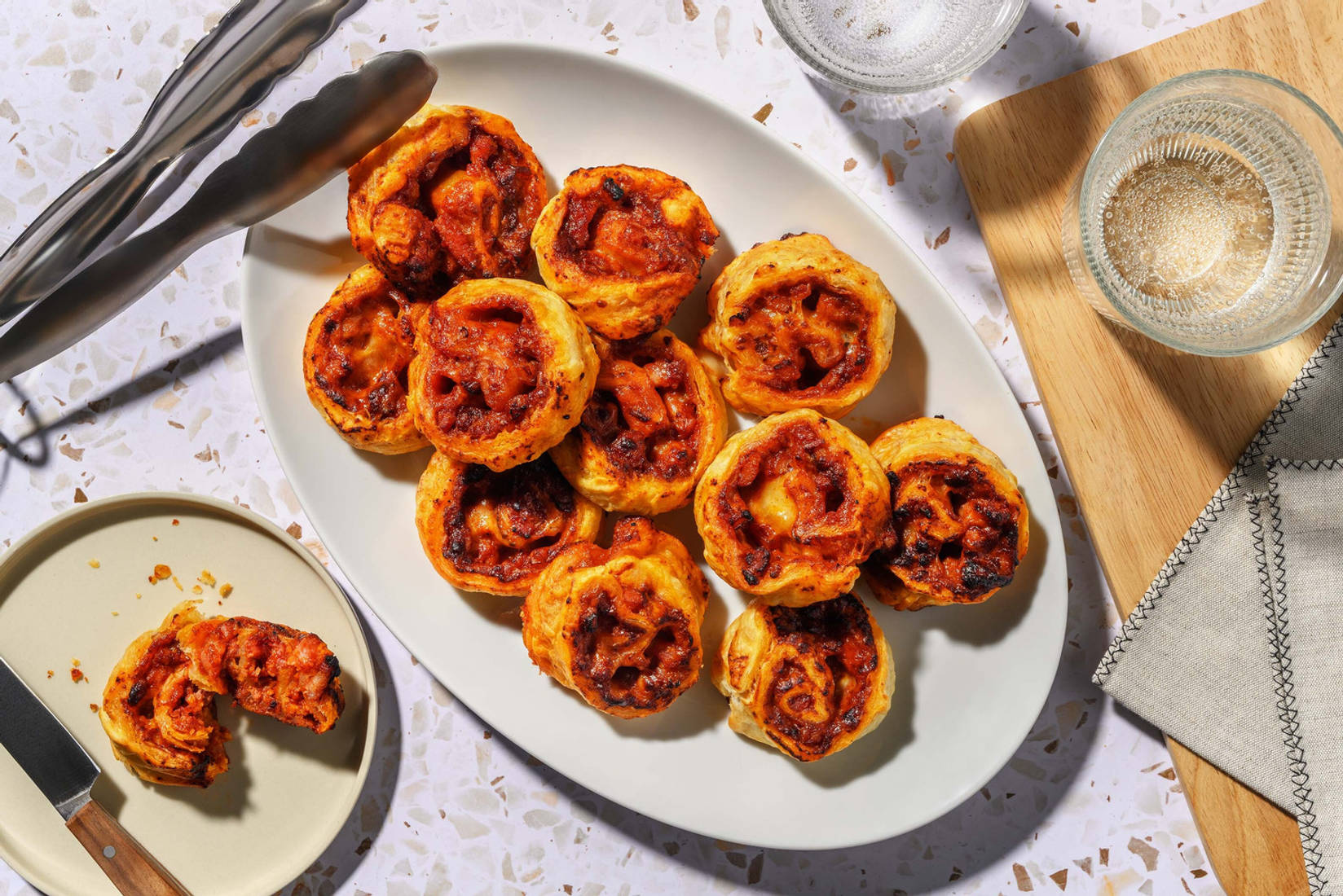 Cheesy and Spicy Bacon Gochujang Pinwheels