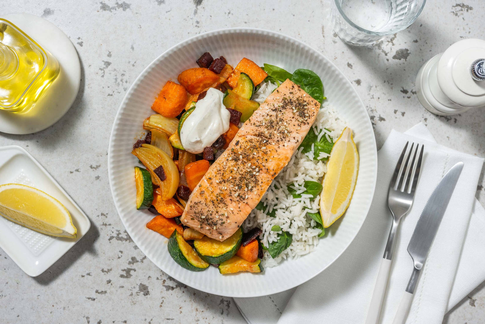 Za'atar-kryddad öring