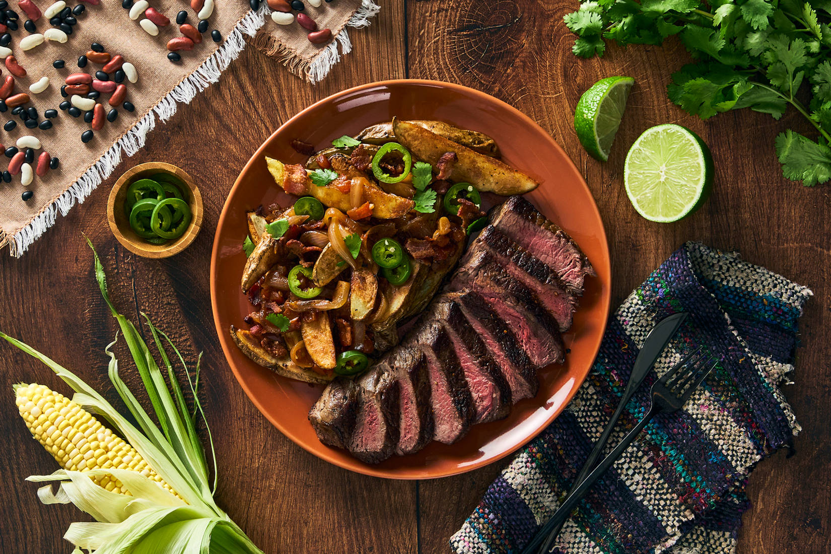 Peruvian Lomo Saltado Striploin Steaks