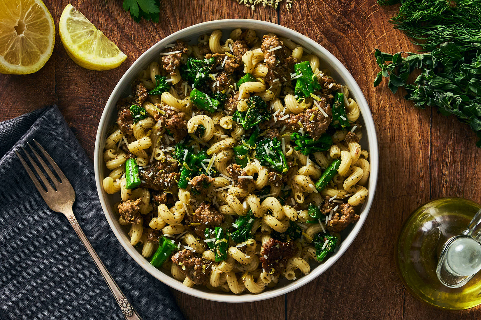 Italian Sausage and Broccolini Cavatappi