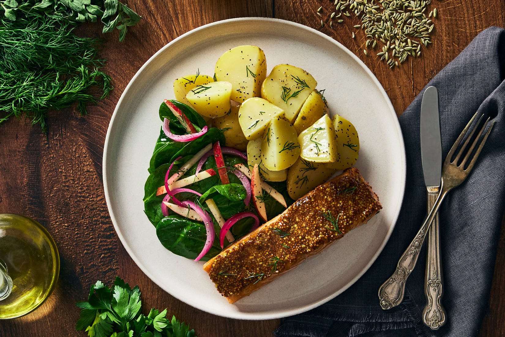 Saumon suédois au miel et à la moutarde