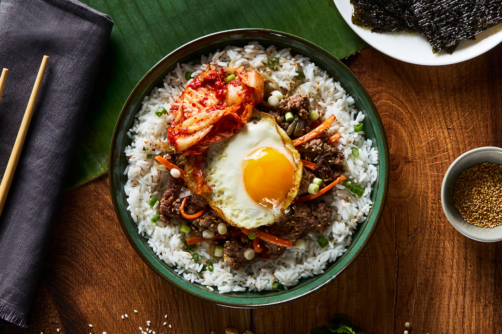 Korean Beyond Meat® Bulgogi and Kimchi