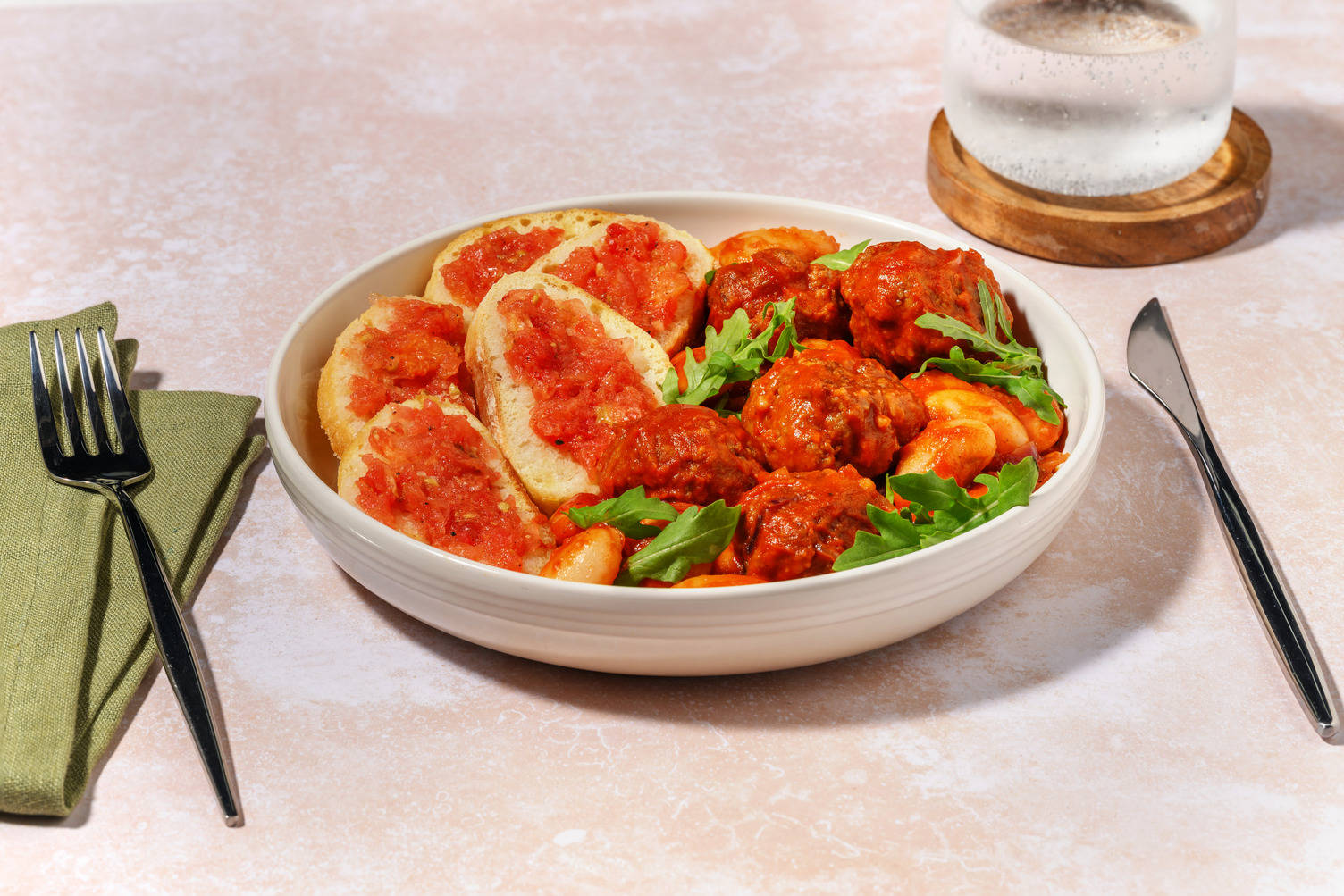 Beef Albóndigas and Butter Bean Stew