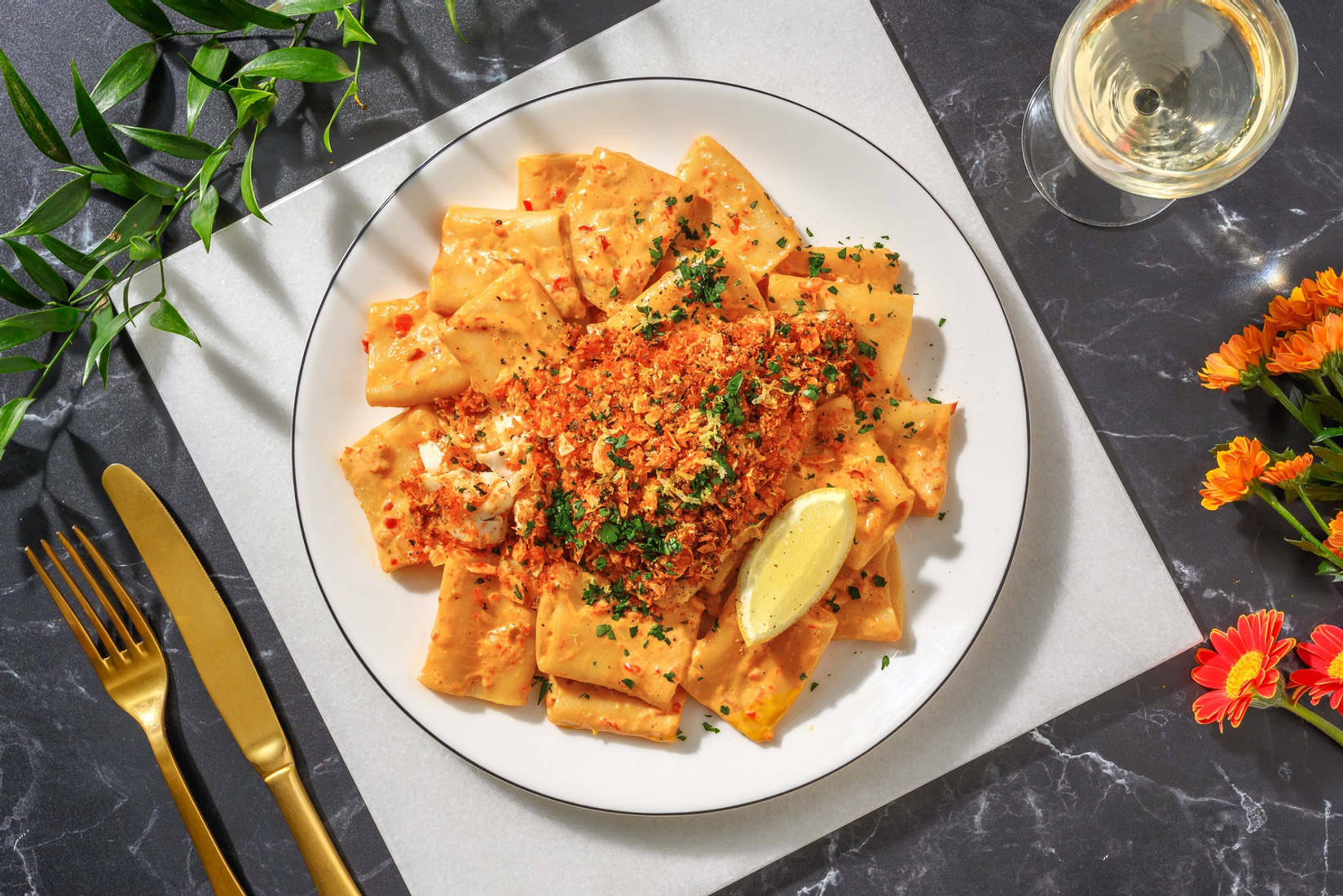 Kabeljaufilet mit Mandel-Panko-Kruste 