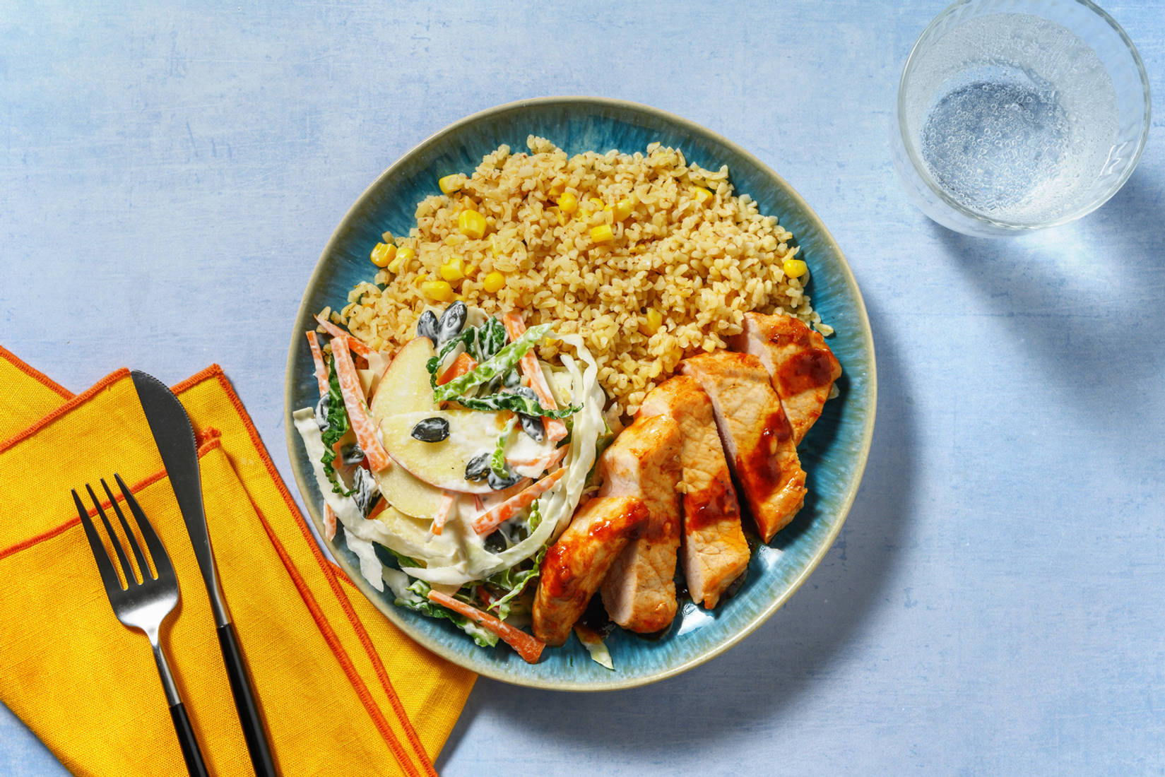 Snabb BBQ-stekt fläskkotlett