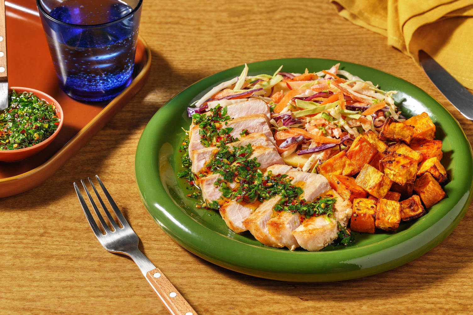 Pork Steak and Martinique Style Chien Sauce 