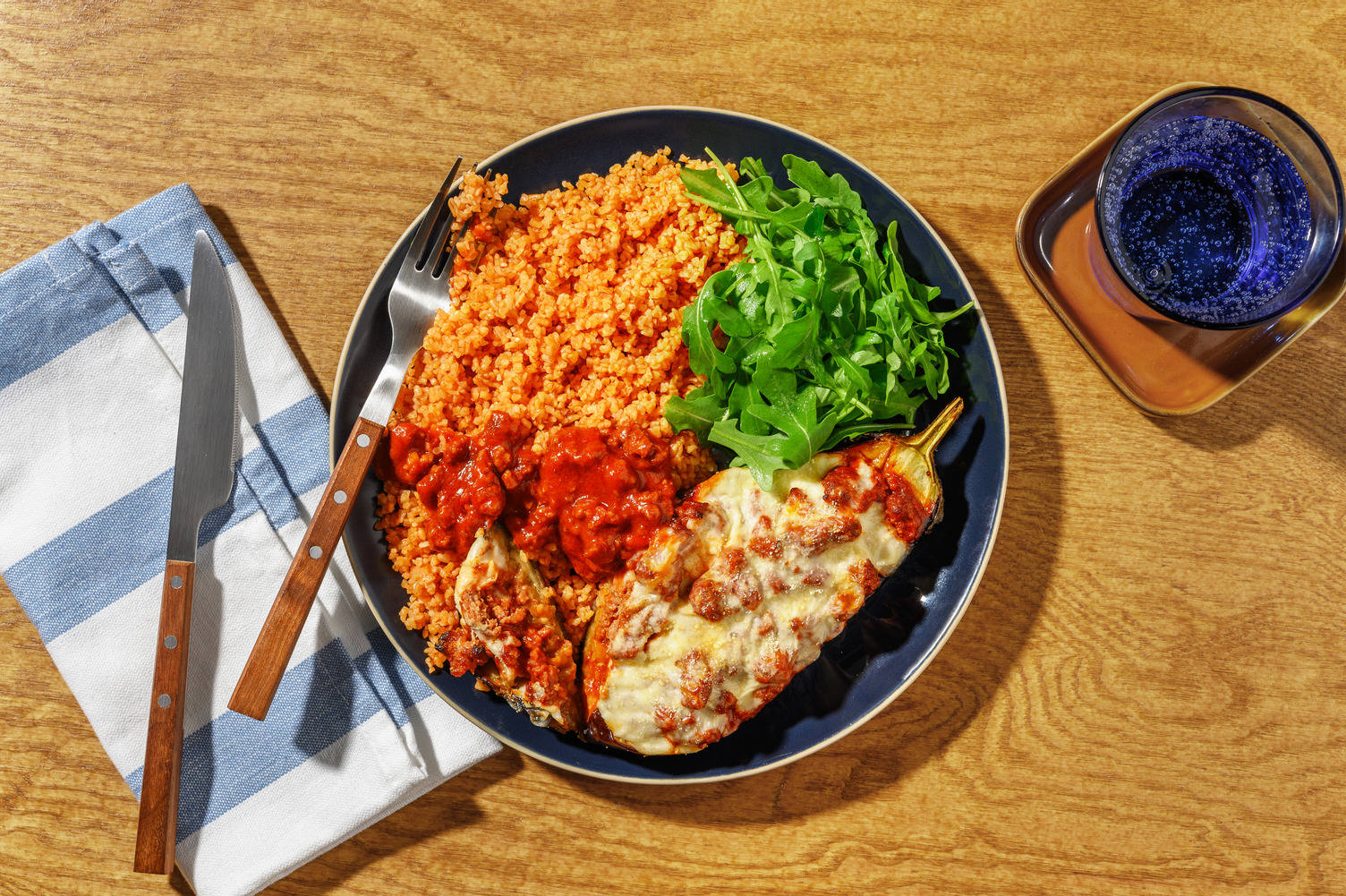 Greek Style Grilled Aubergine and Lamb Papoutsakia