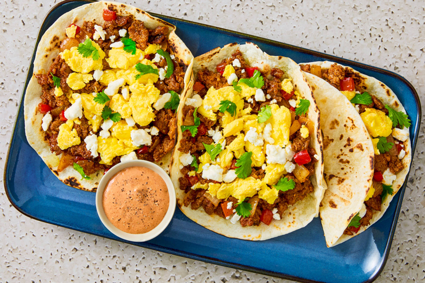 SuperQuick Beyond Meat® and-Egg Tacos 