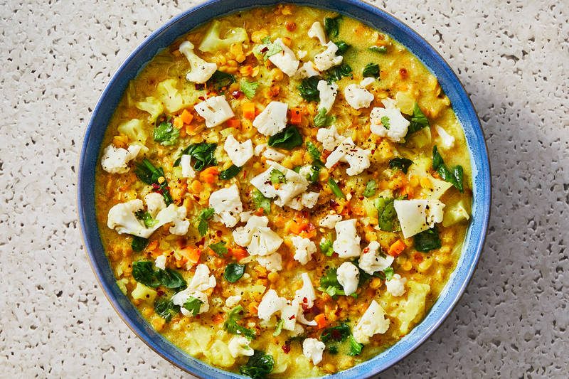 Southeast Asian-Style Coconut, Lentil and Rice Stew