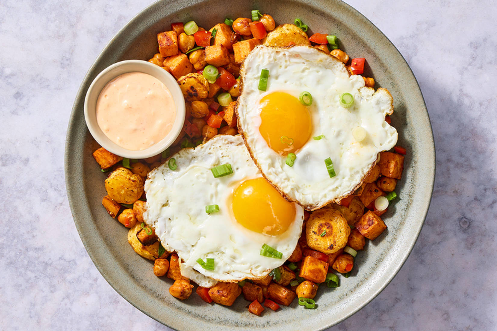 Tex-Mex Sweet Potato Hash and Eggs