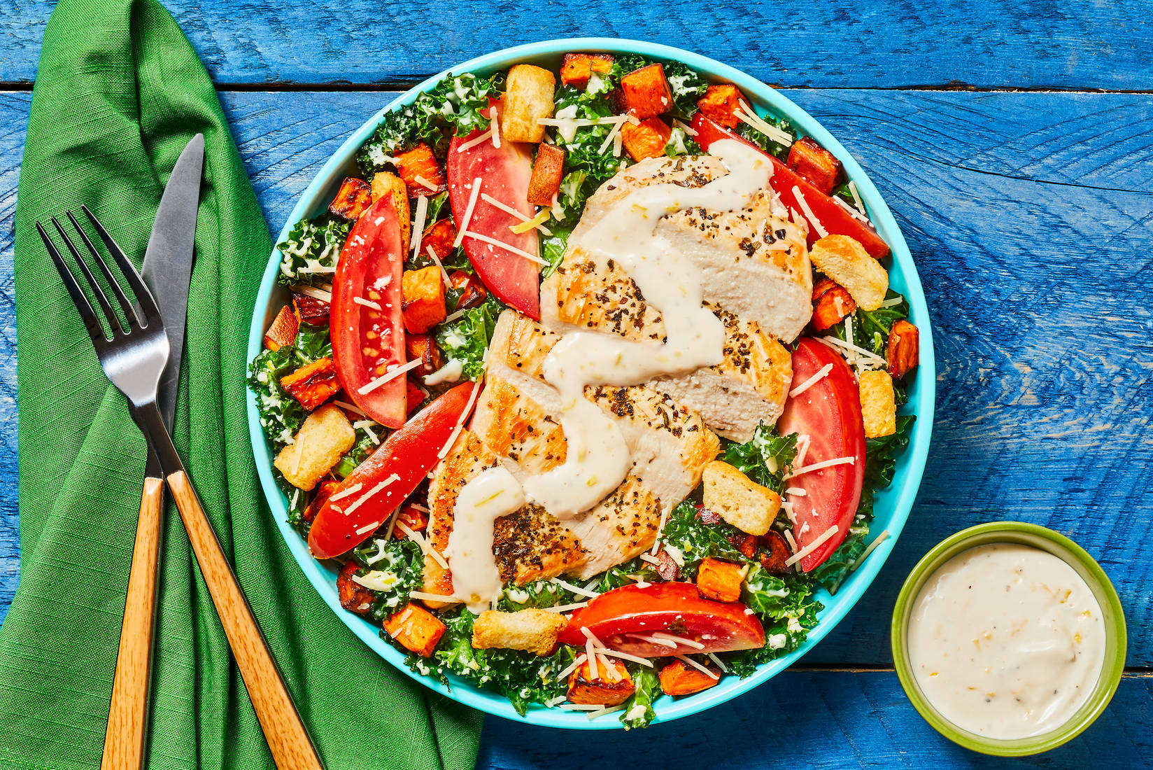 All Kale Chicken Caesar