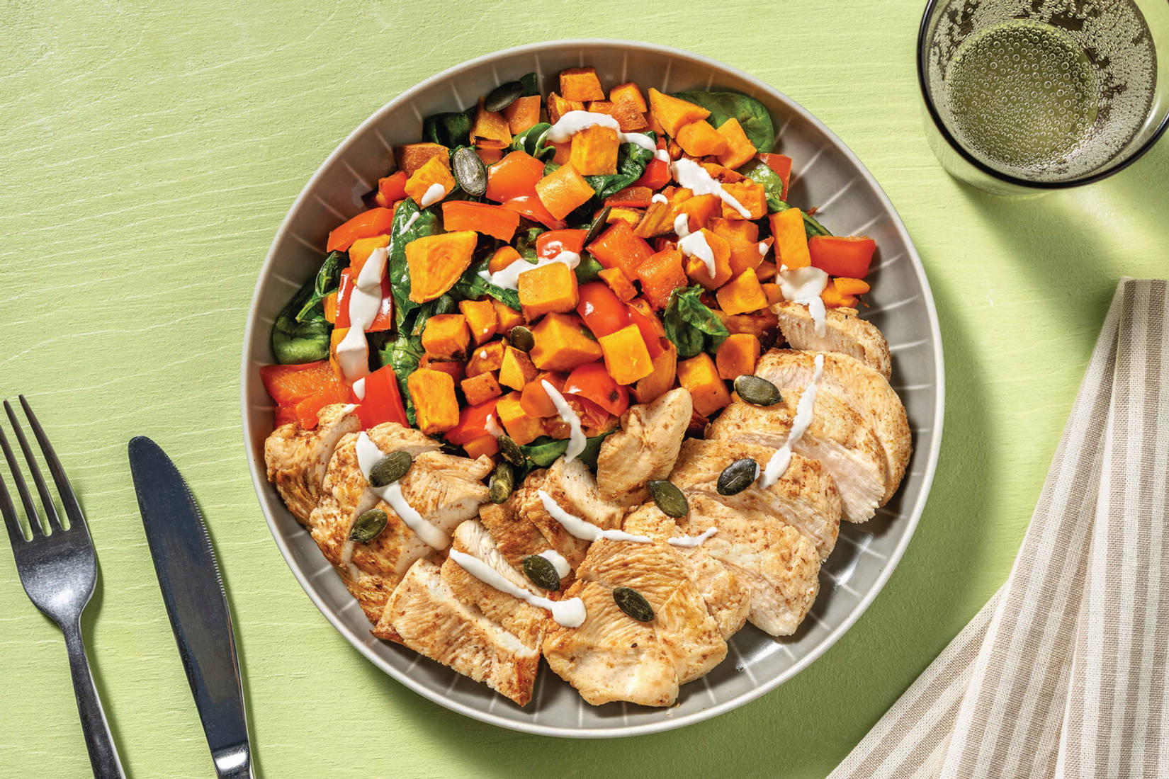 Aussie-Spiced Chicken & Roast Veggie Toss