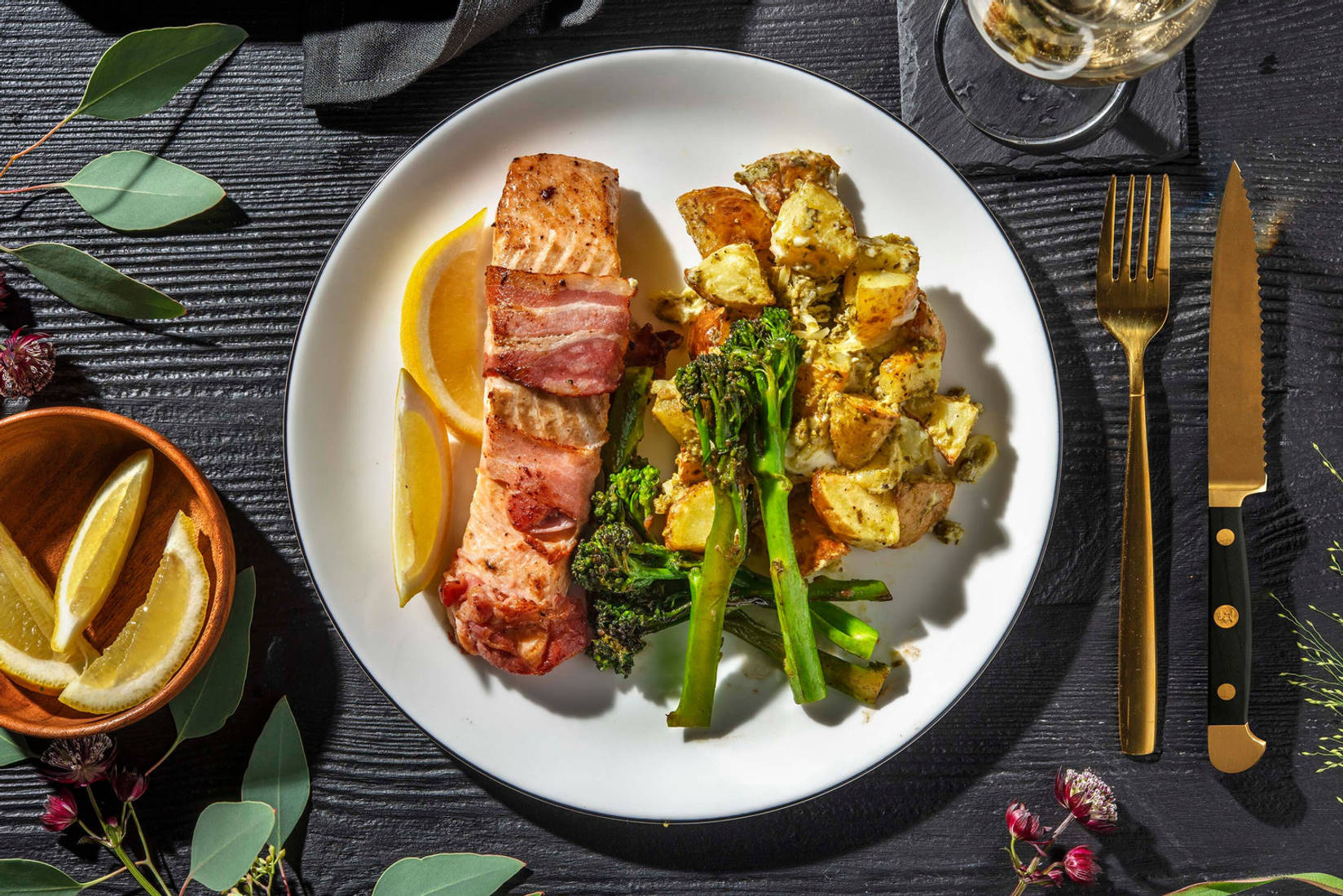 Saumon enrobé de bacon