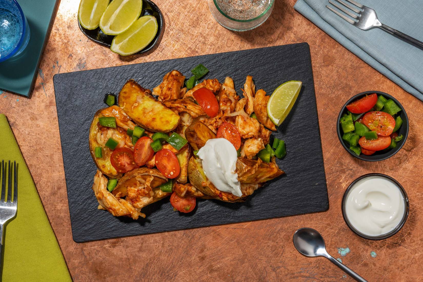 BBQ Chicken Loaded Wedges