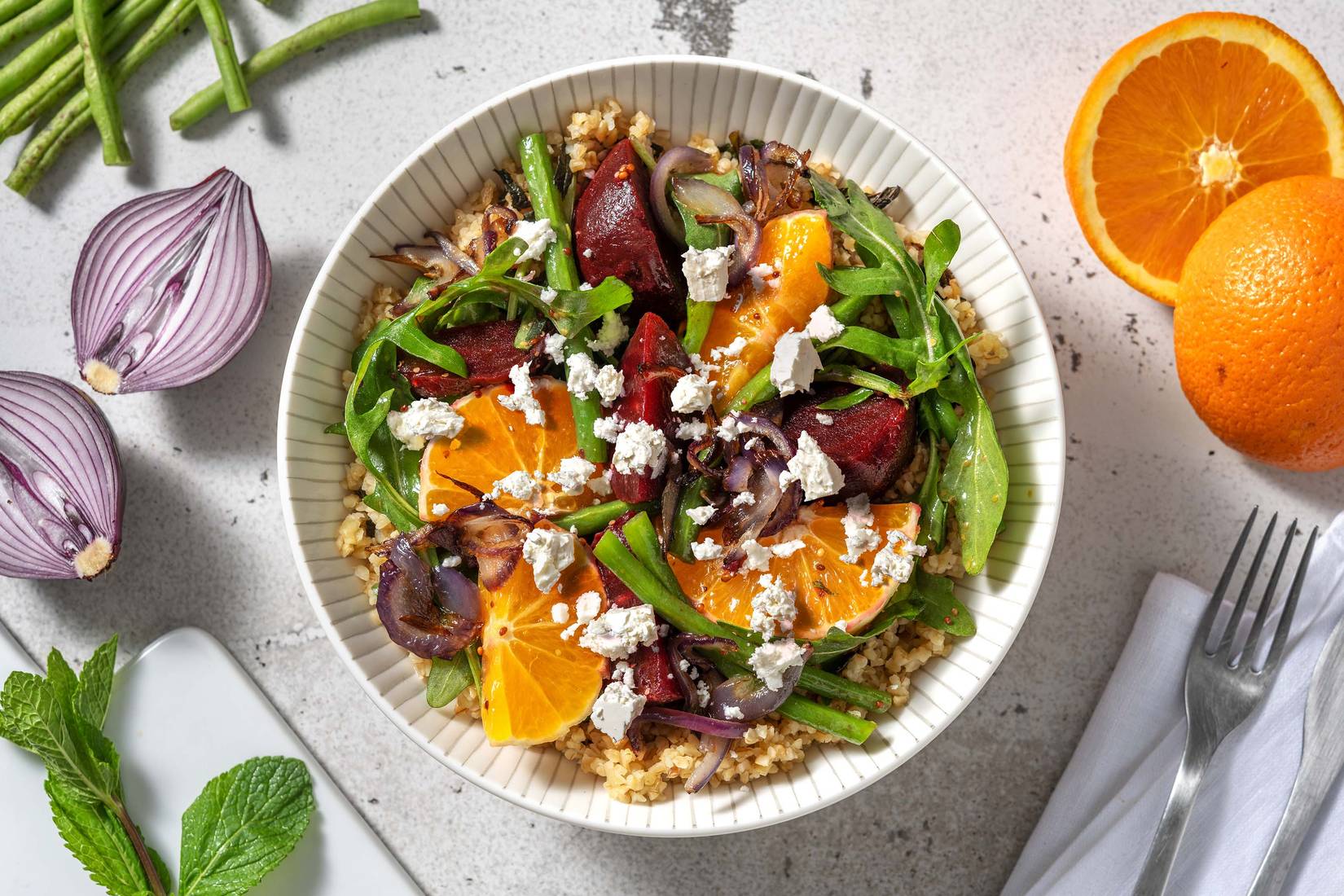 Beetroot, Green Bean and Orange Salad