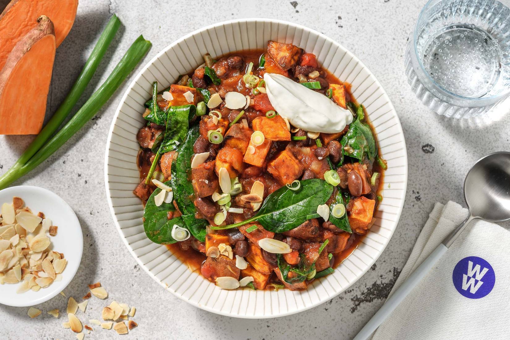 Black Bean and Sweet Potato Harissa Stew