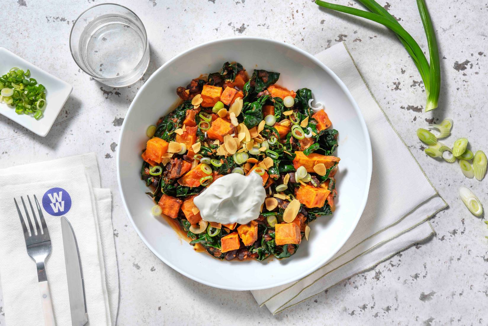 Black Bean and Sweet Potato Harissa Stew