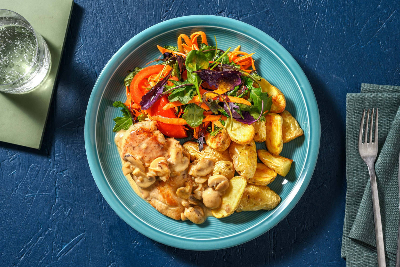 Blanc de poulet aux champignons à la crème