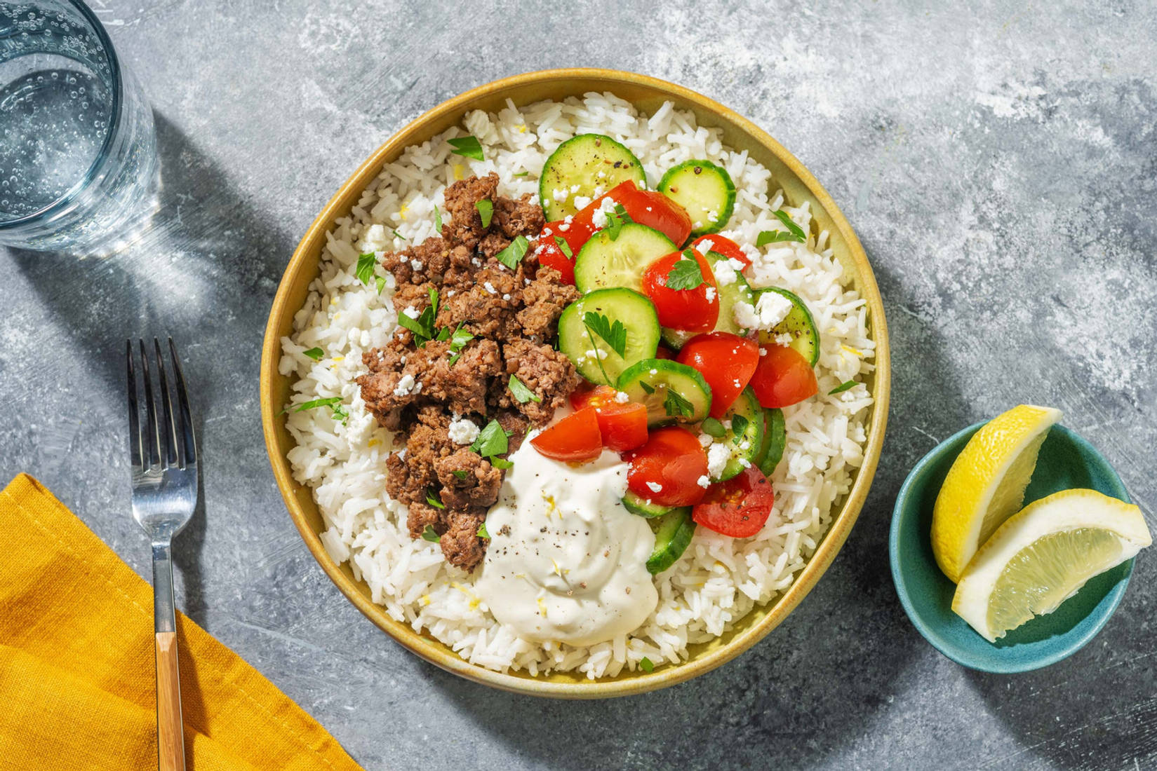 Bols de bœuf façon moyen-orientale