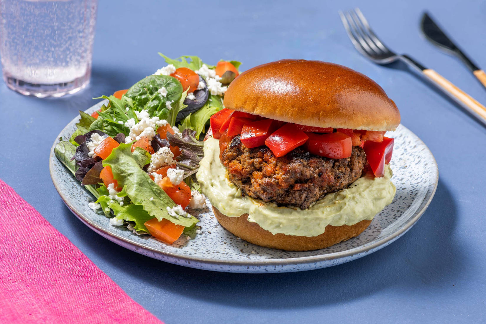 Grilled Pepper Chorizo Burgers