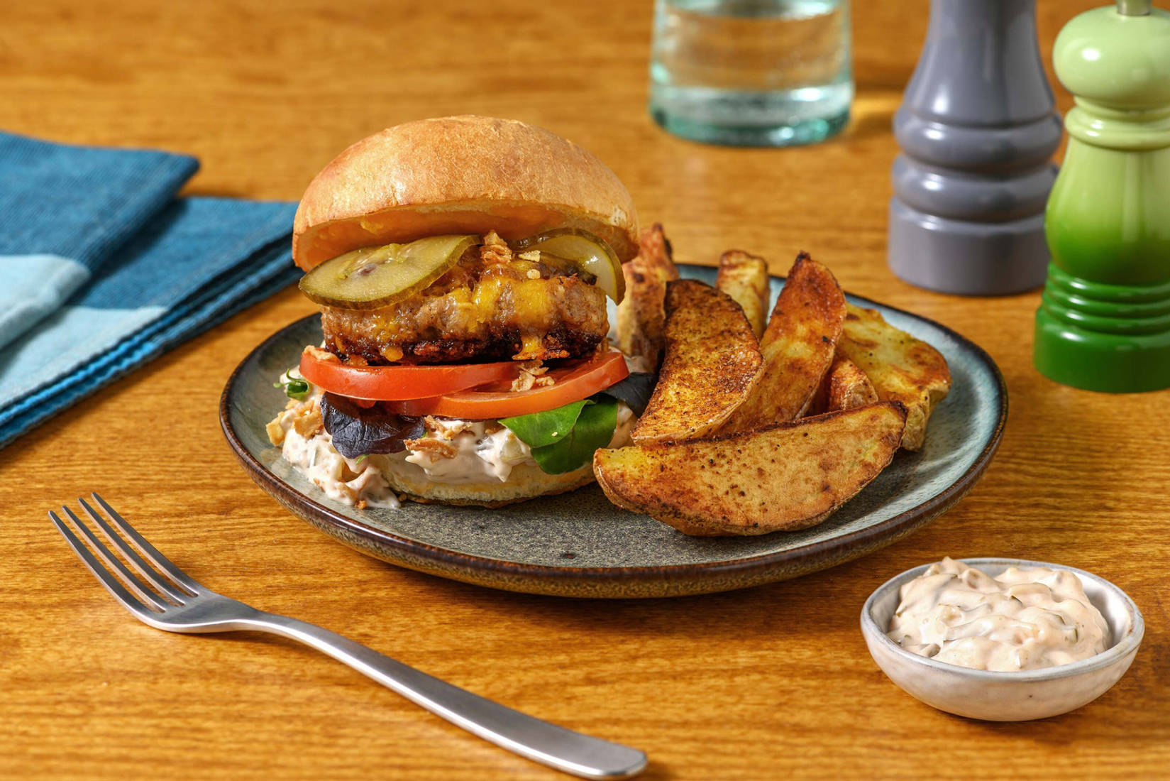 Crunchy Pork Burgers