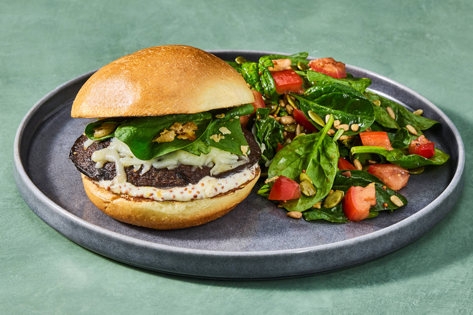 Burgers aux champignons et à la mozzarella