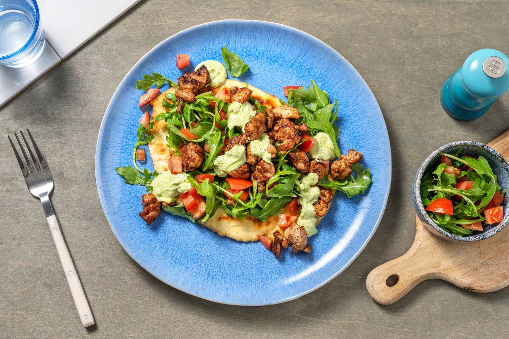 Chermoula Chicken Loaded Naan