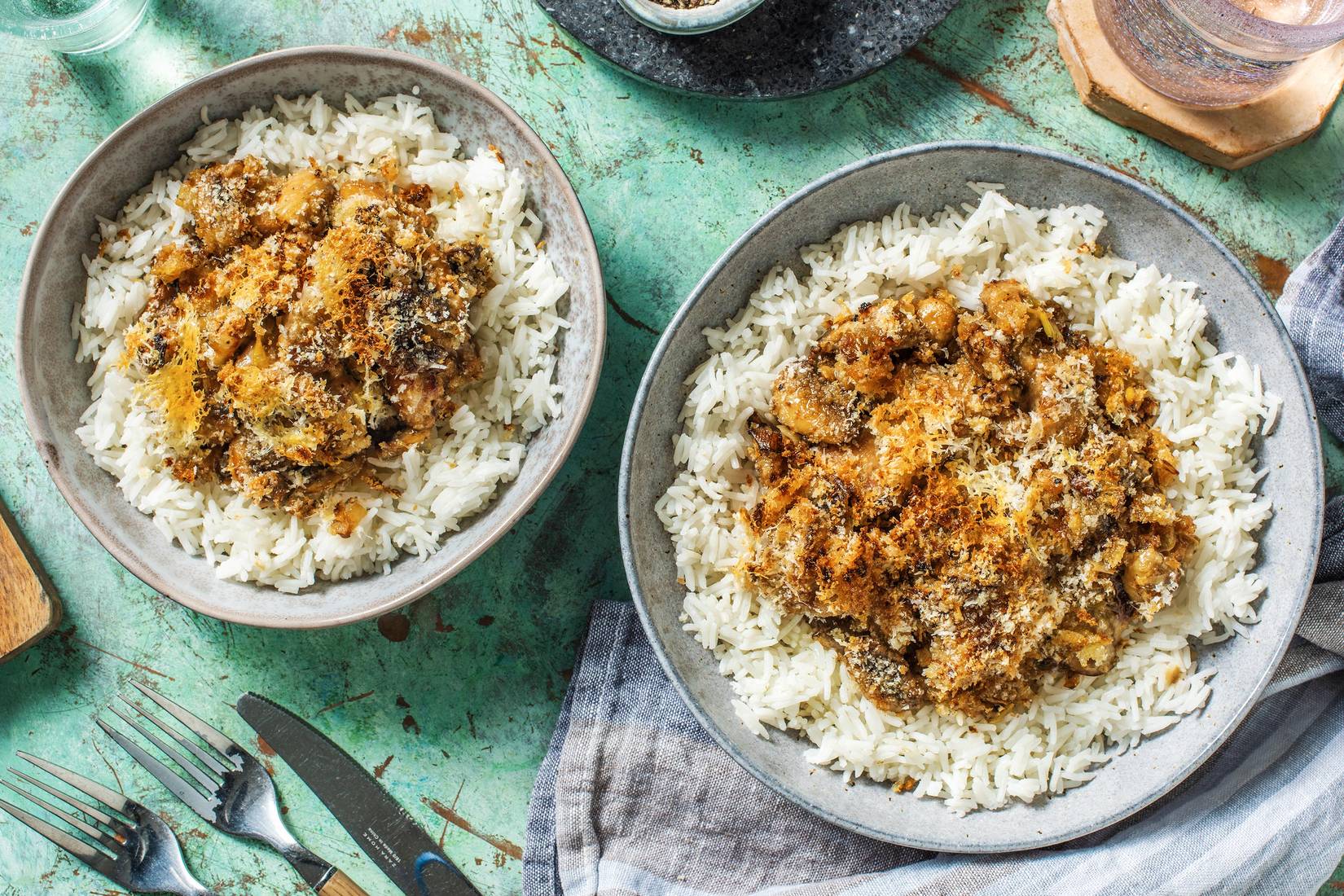 Chicken and Mushroom Crumble