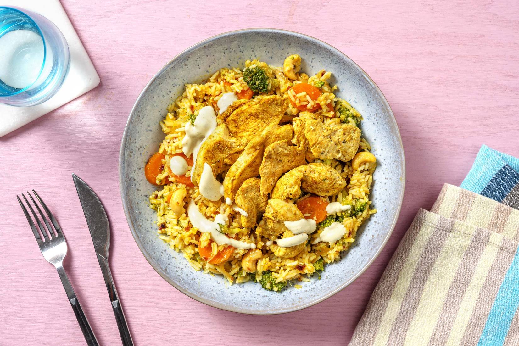 Chicken Biryani mit Cranberries & Brokkoli