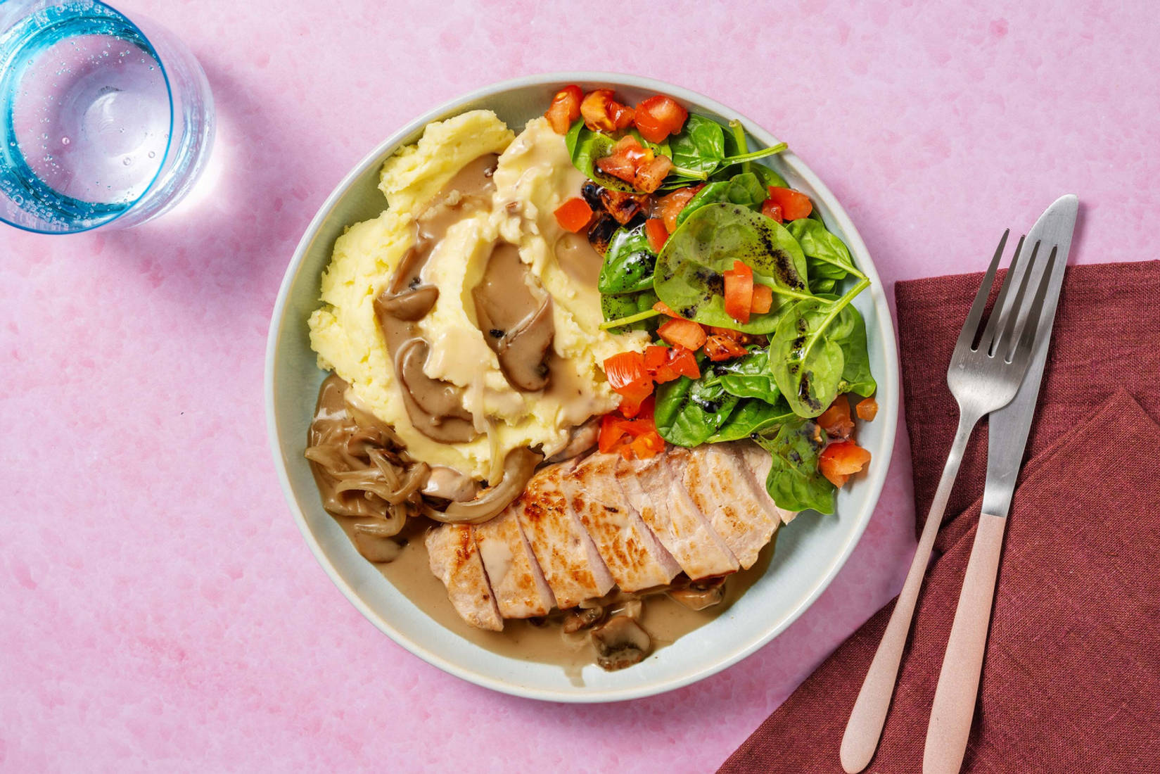 Côtelettes de porc à l’oignon