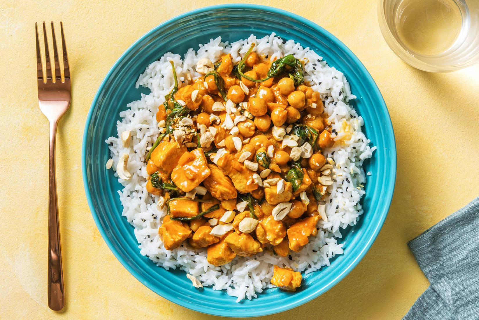 Cremiges Pouletcurry mit Kichererbsen