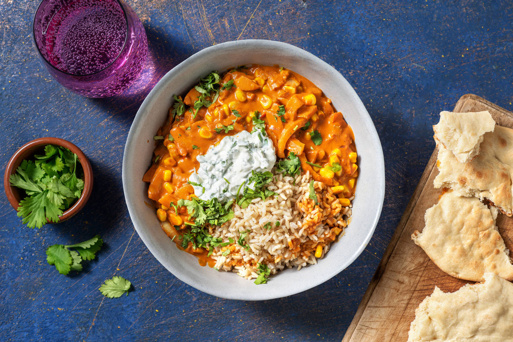 Indiase curry met venkel en mais