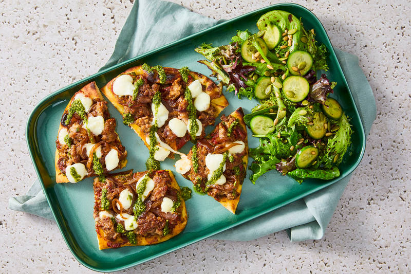 Beef and Caramelized Onion Flatbreads