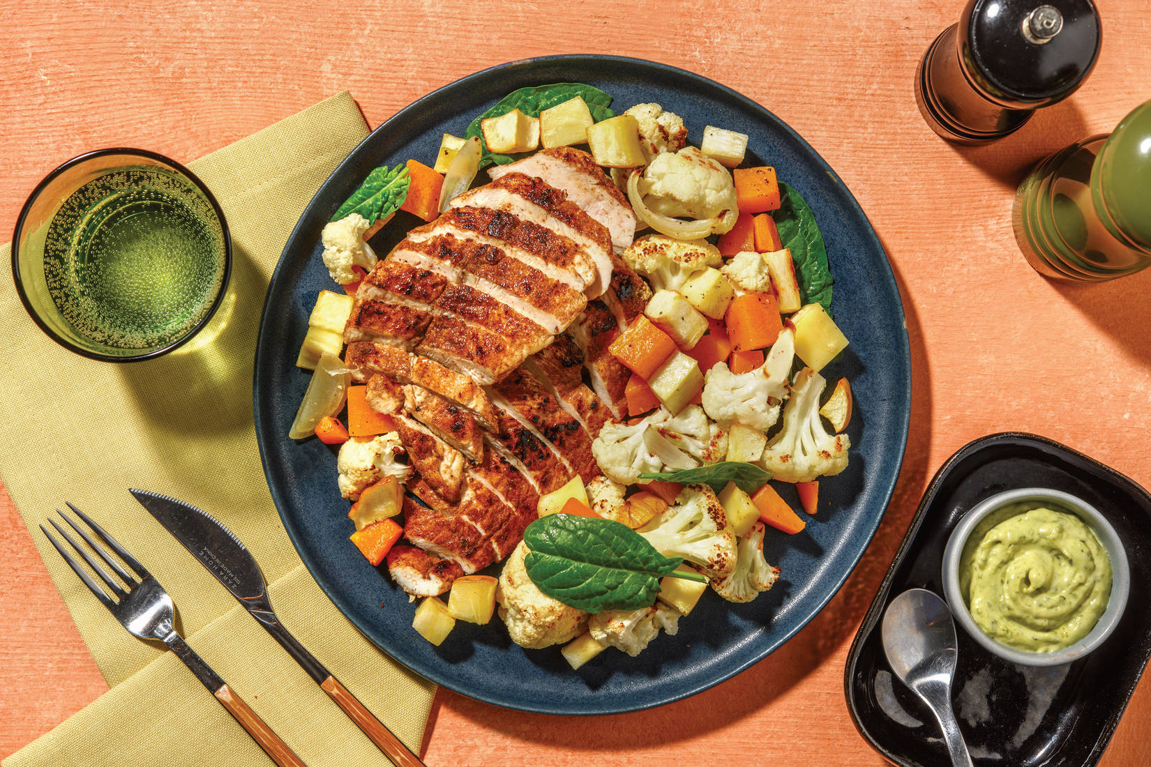 Golden Chicken & Roast Cauliflower Toss